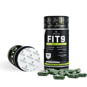 Flacon SASCHA FITNESS ouvert montrant des capsules à l'intérieur