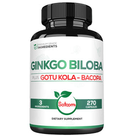 Flacon Satoomi Ginkgo Biloba 1520mg avec 270 capsules