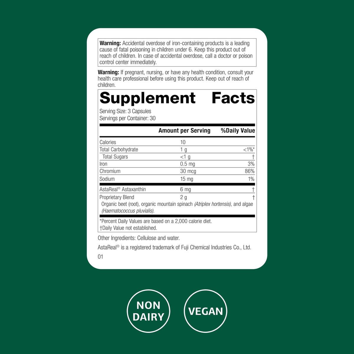 Flacon Standard Process SP Red Food avec capsules