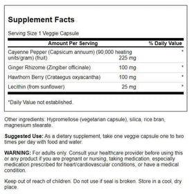 Flacon Swanson Super Cayenne avec capsules végétales