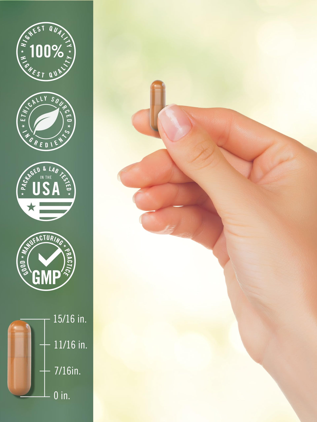 Flacon Tahoe Nutritionals Curcuma Curcumine ouvert avec capsules