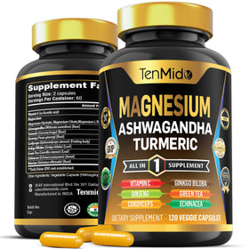 Flacon Tenmido de 120 capsules végétales de magnésium