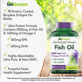 Flacon TNVitamins omega-3 avec l'étiquette visible