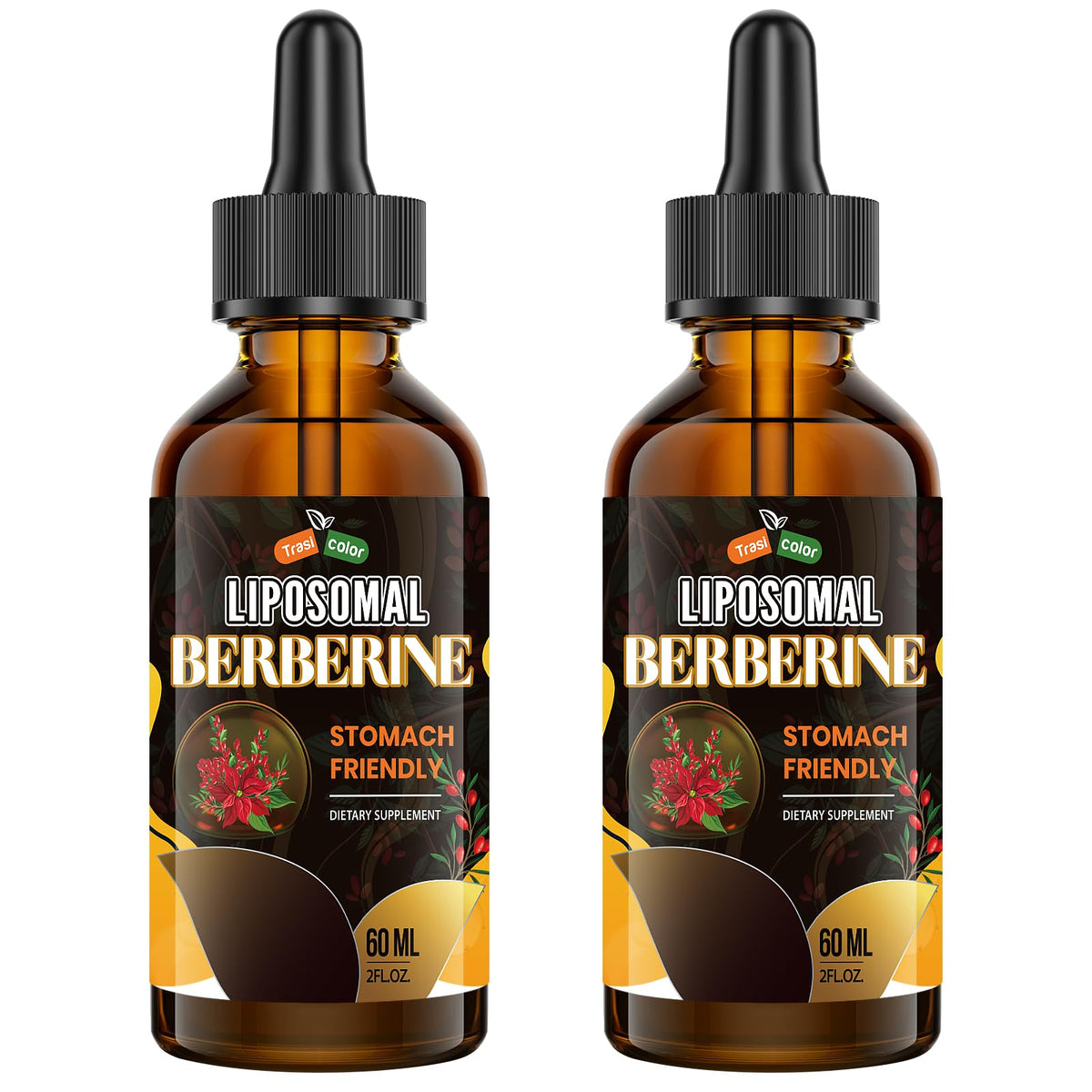Flacon Trasicolor berbérine liposomale 3000 mg vue avant