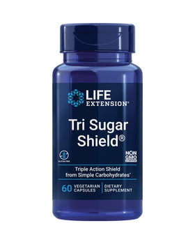 Flacon Tri Sugar Shield® de Life Extension vue de face avec 60 capsules