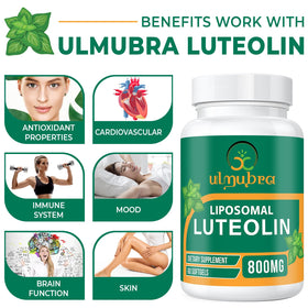 Flacon Ulmubra Luthéoline ouvert avec gélules visibles