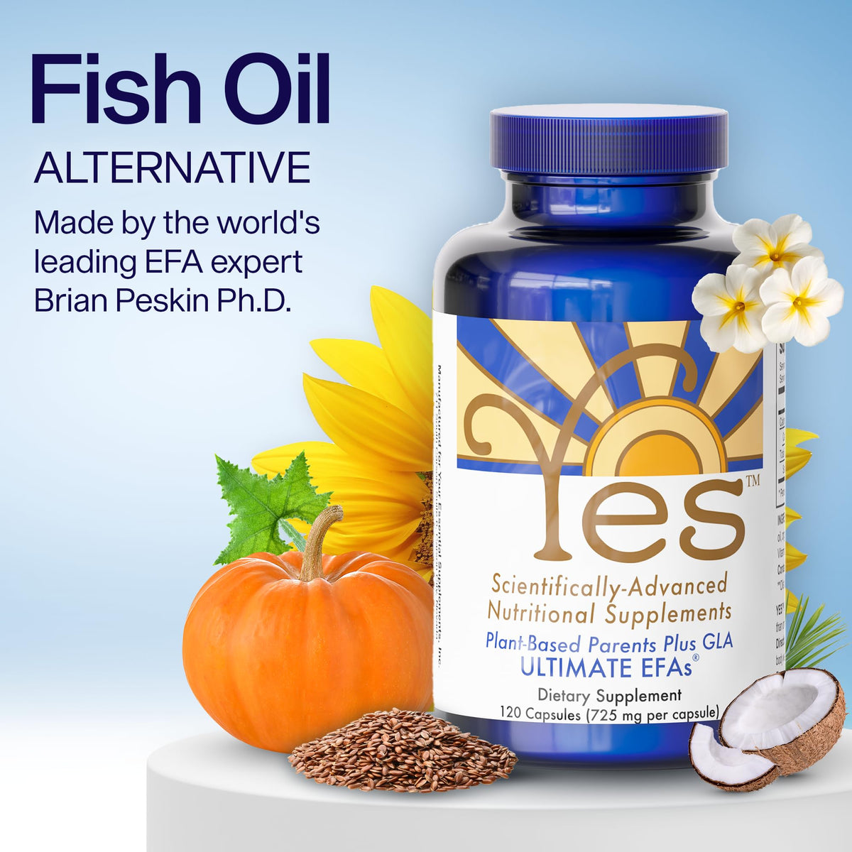 Flacon ULTIMATE EFAs Omega 3-6-9 avec capsules à l'intérieur