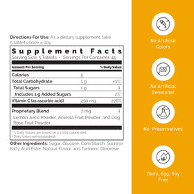 Flacon Umeken C-Balance ouvert avec chewables visibles