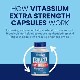 Flacon Vitassium ouvert avec capsules visibles à l'intérieur