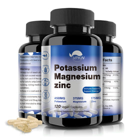 Flacon VPKIN Complément Potassium Magnésium 1000mg vue avant