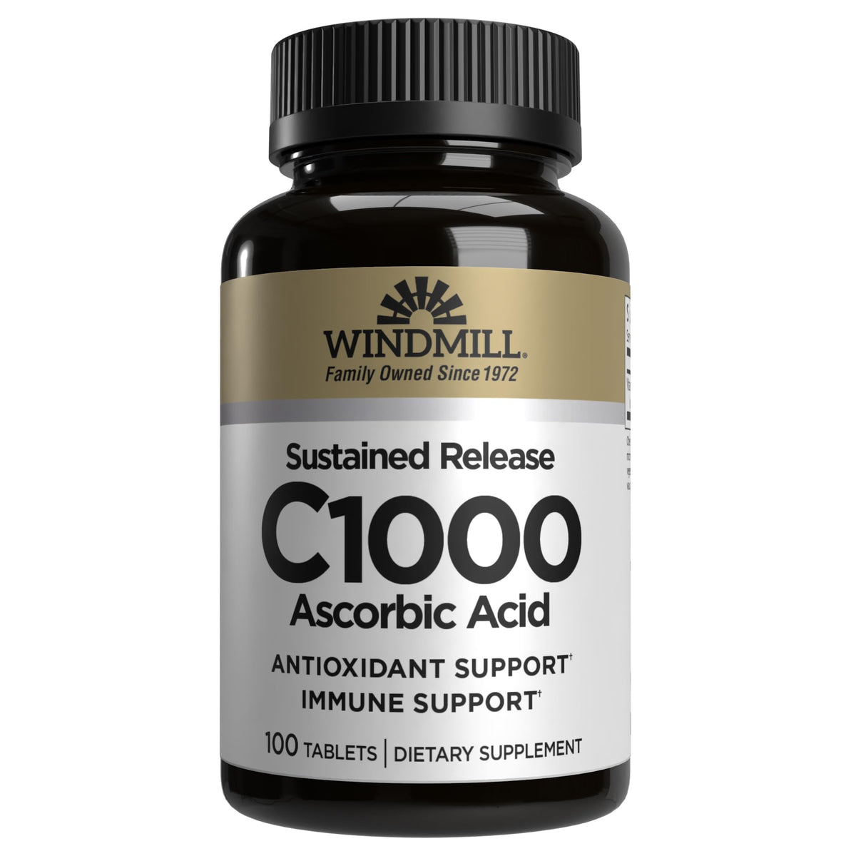 Flacon Windmill Vitamine C 1000 mg 100 comprimés vue de face