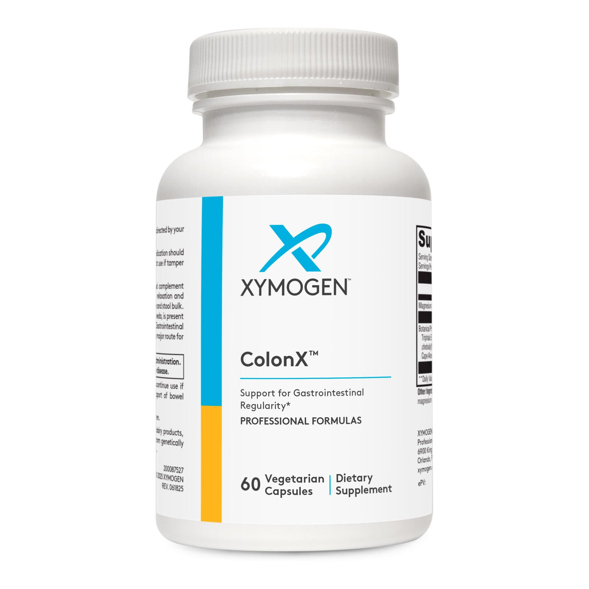 Flacon XYMOGEN ColonX 60 capsules avec étiquette