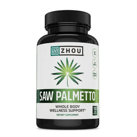Flacon ZHOU Saw Palmetto 450mg 100 capsules végétales vue de face