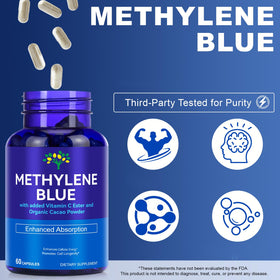 Flacon ZODENIS Capsules de Bleu de Méthylène avec étiquette visible