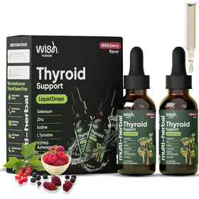 Flacons de soutien thyroïdien Wish Fusion 30 ml avec bouchon doseur