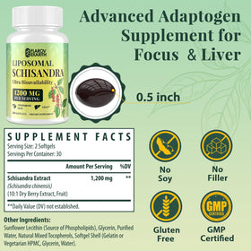 Flarovexarith Extrait de Schisandra Liposomal 1200mg, présentation du produit sur un fond neutre