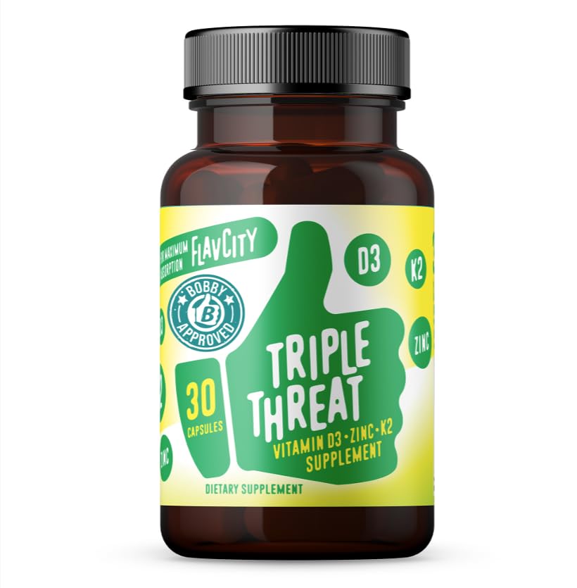 FlavCity Complément Alimentaire D3, K2 & Zinc - 30 Capsules vue avant