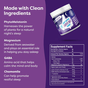 FlavCity Gummies de Mélatonine, boîte ouverte avec gummies visibles