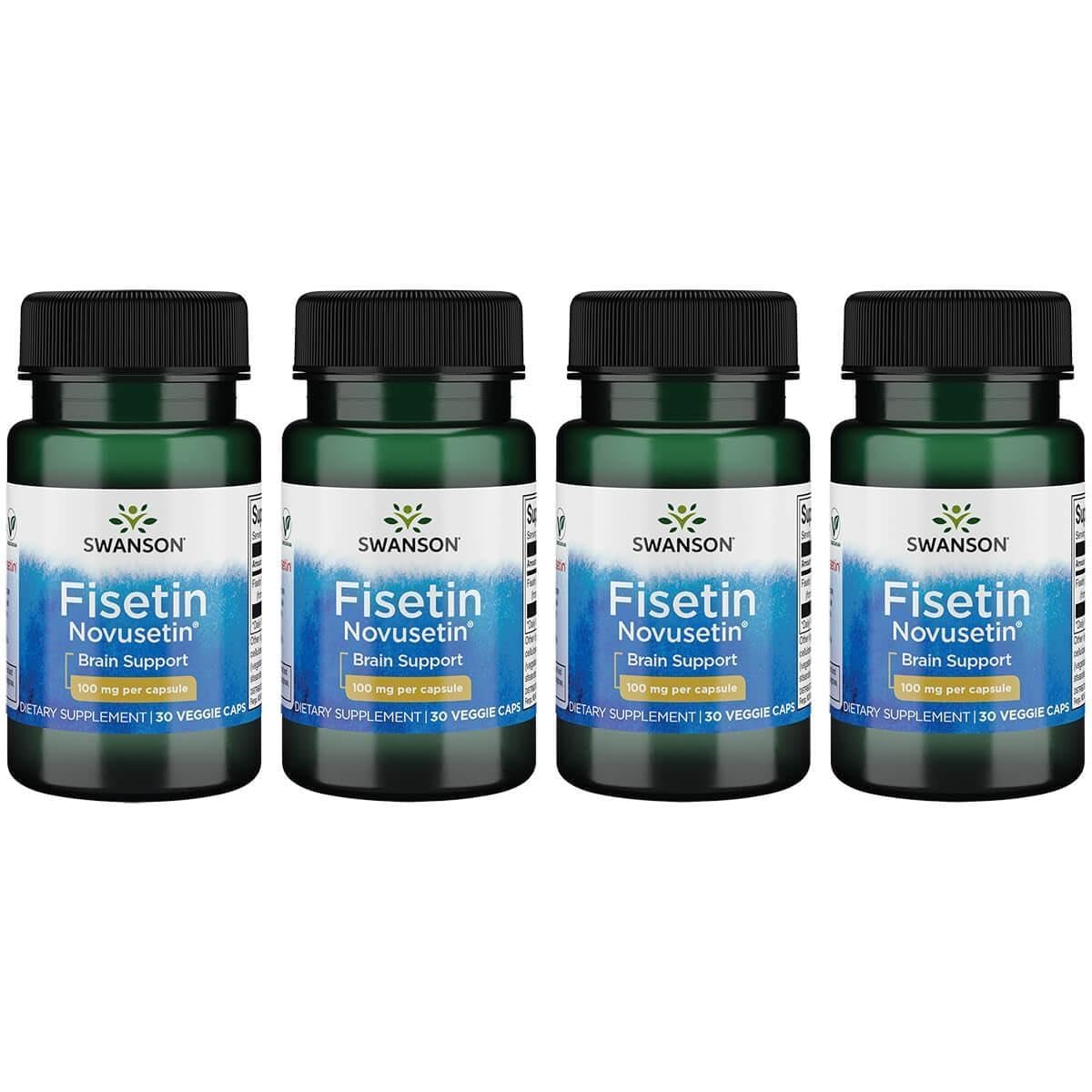 Flavonoïde Fisetin Swanson 100 mg 30 gélules végétales vue de face