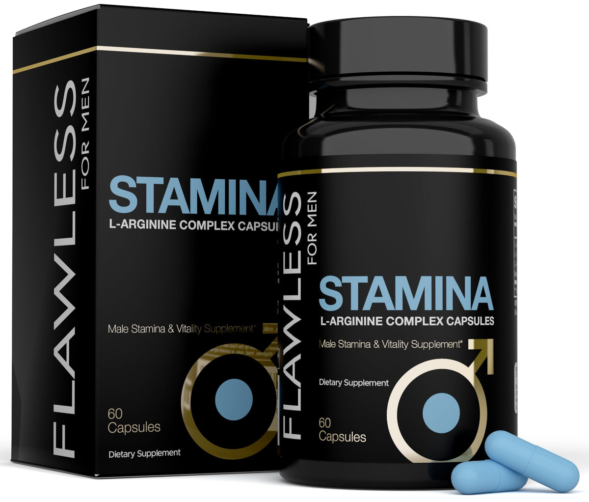 FLAWLESS FOR MEN Stamina 60 capsules front view