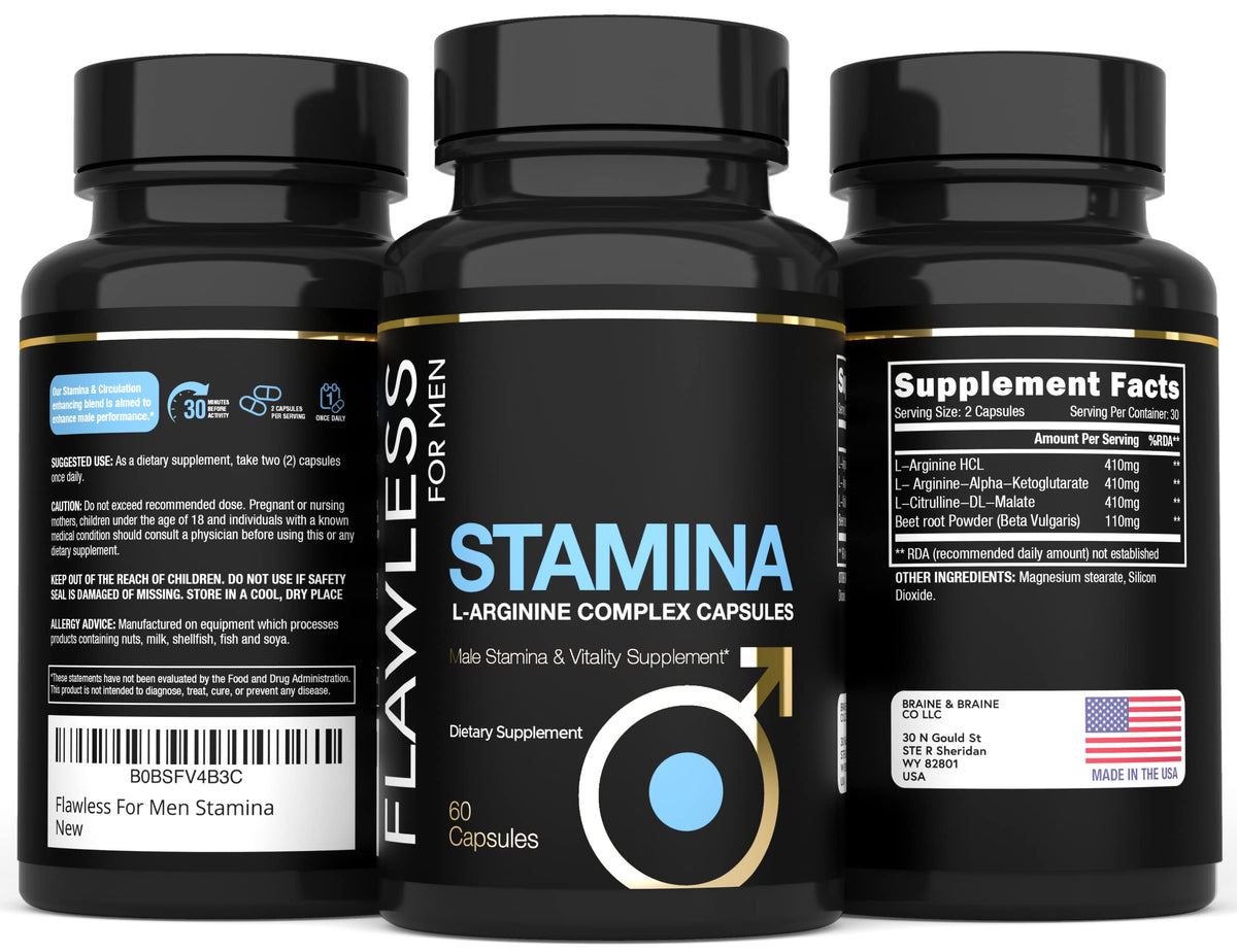 FLAWLESS FOR MEN Stamina capsule in hand