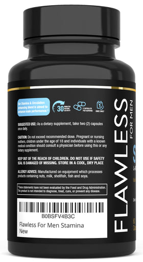 FLAWLESS FOR MEN Stamina capsule with water