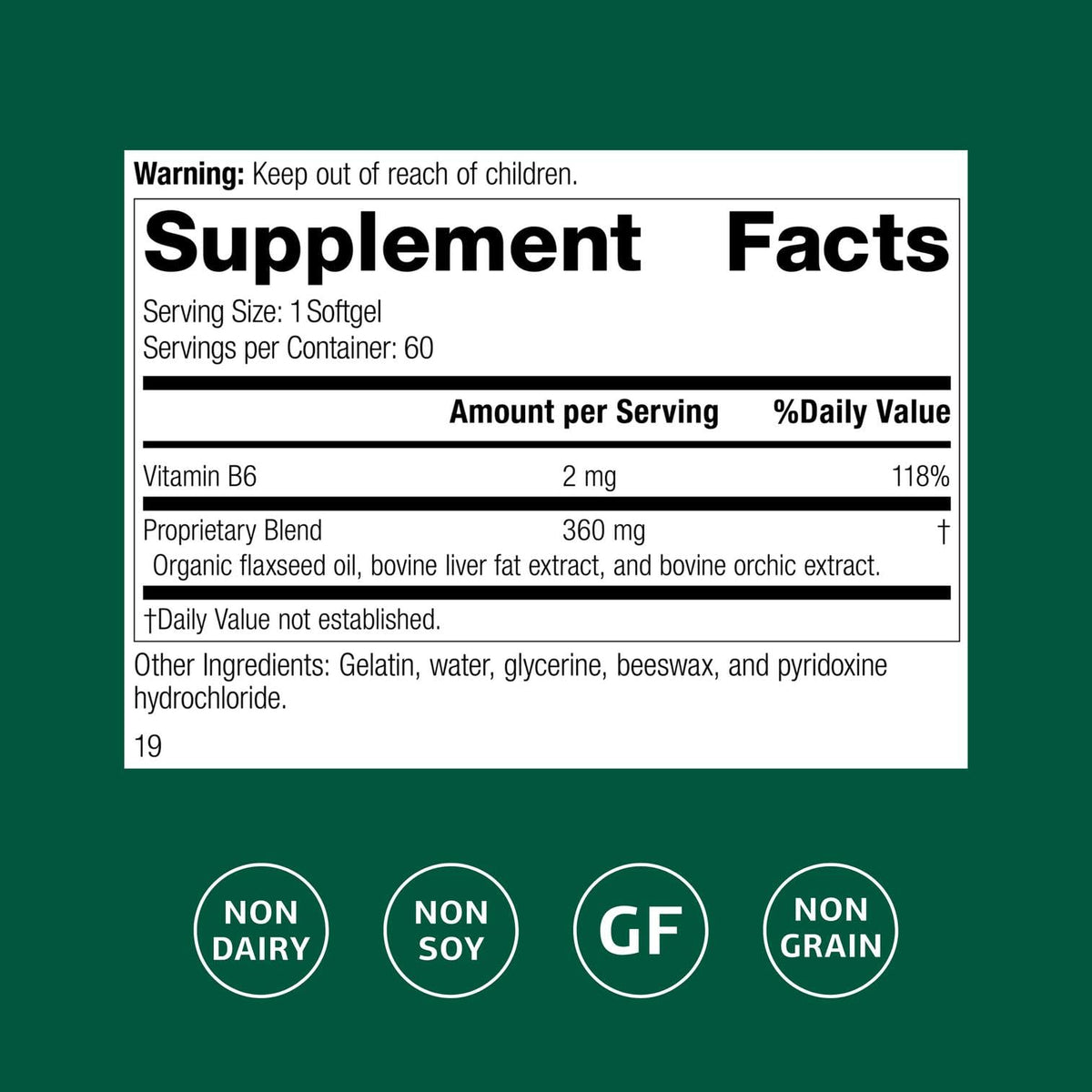 Flax Oil Plus Standard Process 60 gélules emballage