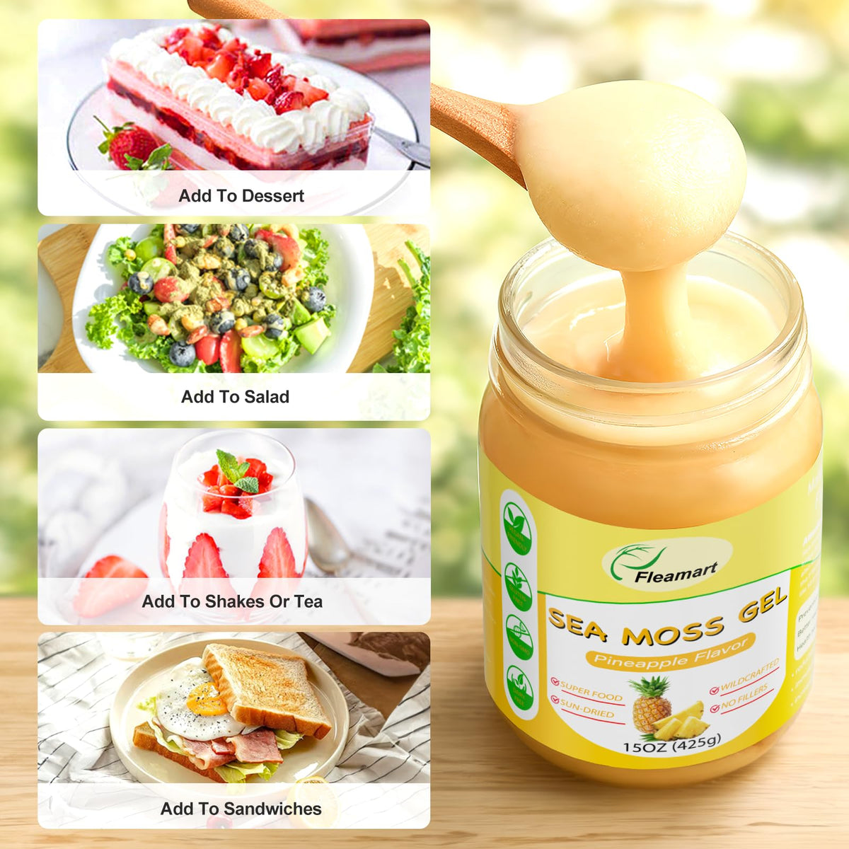 Fleamart Gel de Mousse de Mer 15OZ dans un cadre de cuisine