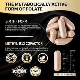 Fleamart L Methylfolate 15mg capsules avec étiquette détaillée