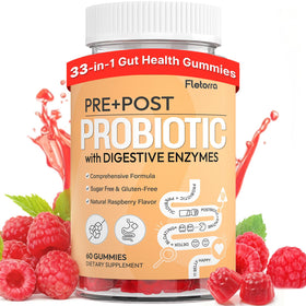 Fletorra Gummies Probiotiques Framboise boîte de 60 gummies