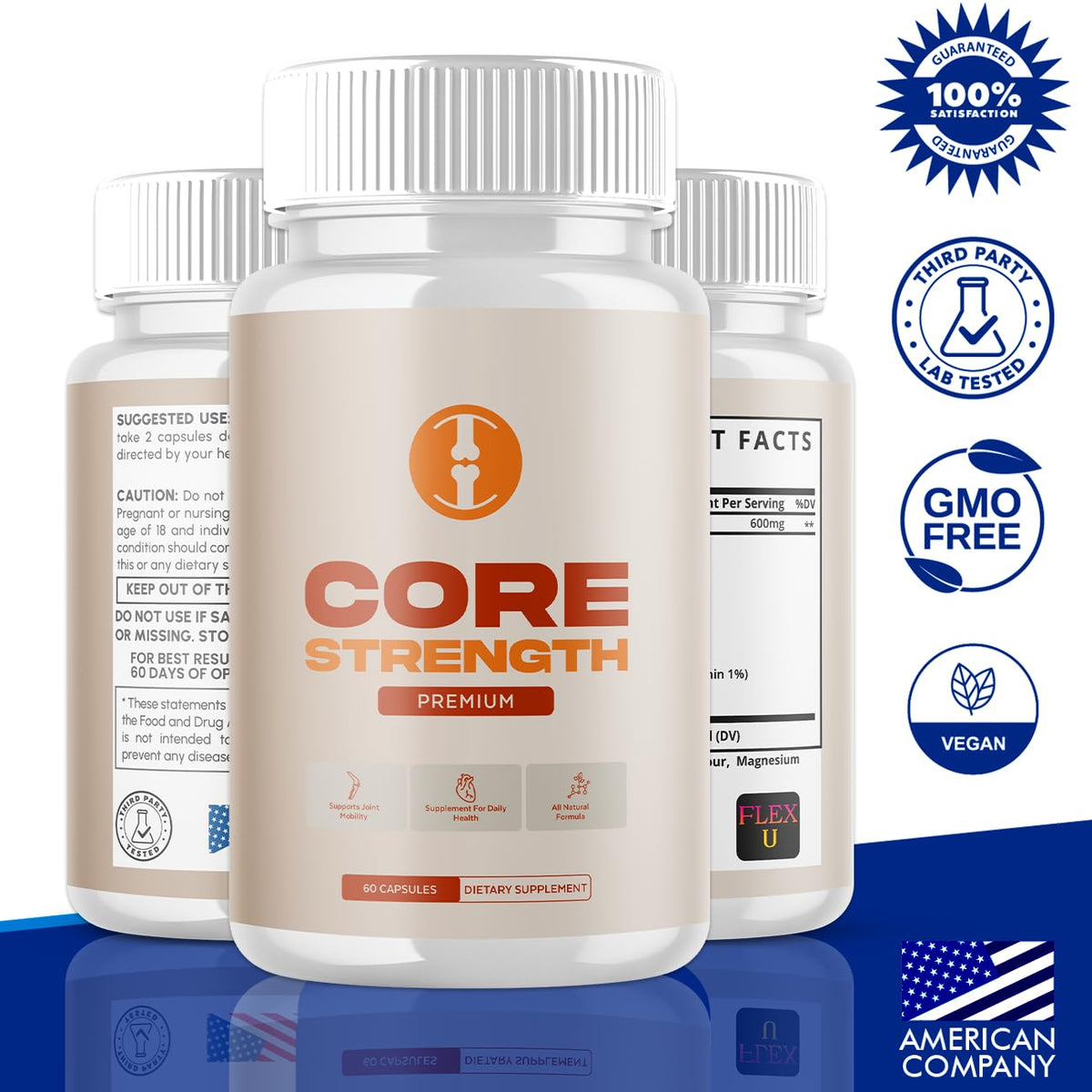 Flex University Complément Alimentaire Force de Base 60 Capsules emballage