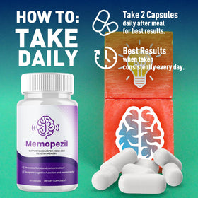 Flex University Memopezil capsules avec étiquette