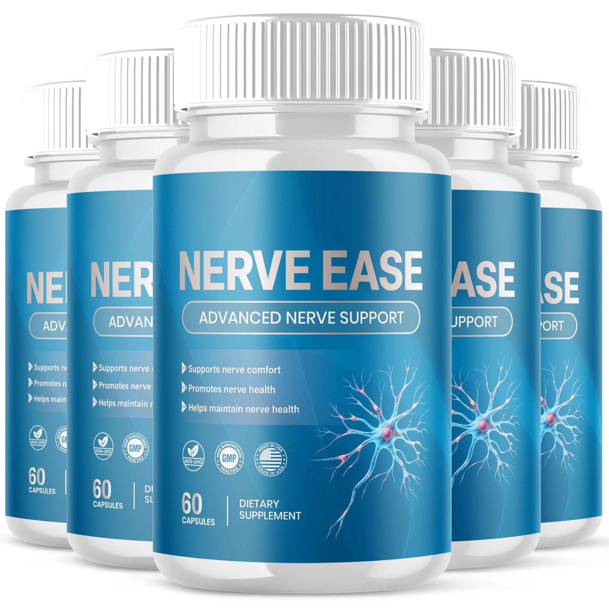Flex University Nerve Ease Capsules 300 capsules front view