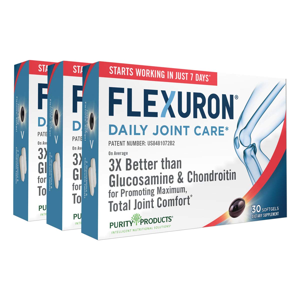Flexuron complément articulaire, boîte vue de face