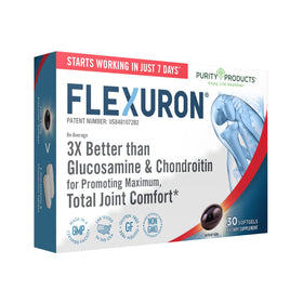 Flexuron de Purity Products gélules sur fond blanc