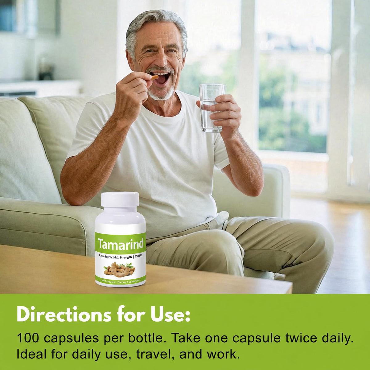 FLIKO Complément Alimentaire Tamarind Capsules - Vue de côté