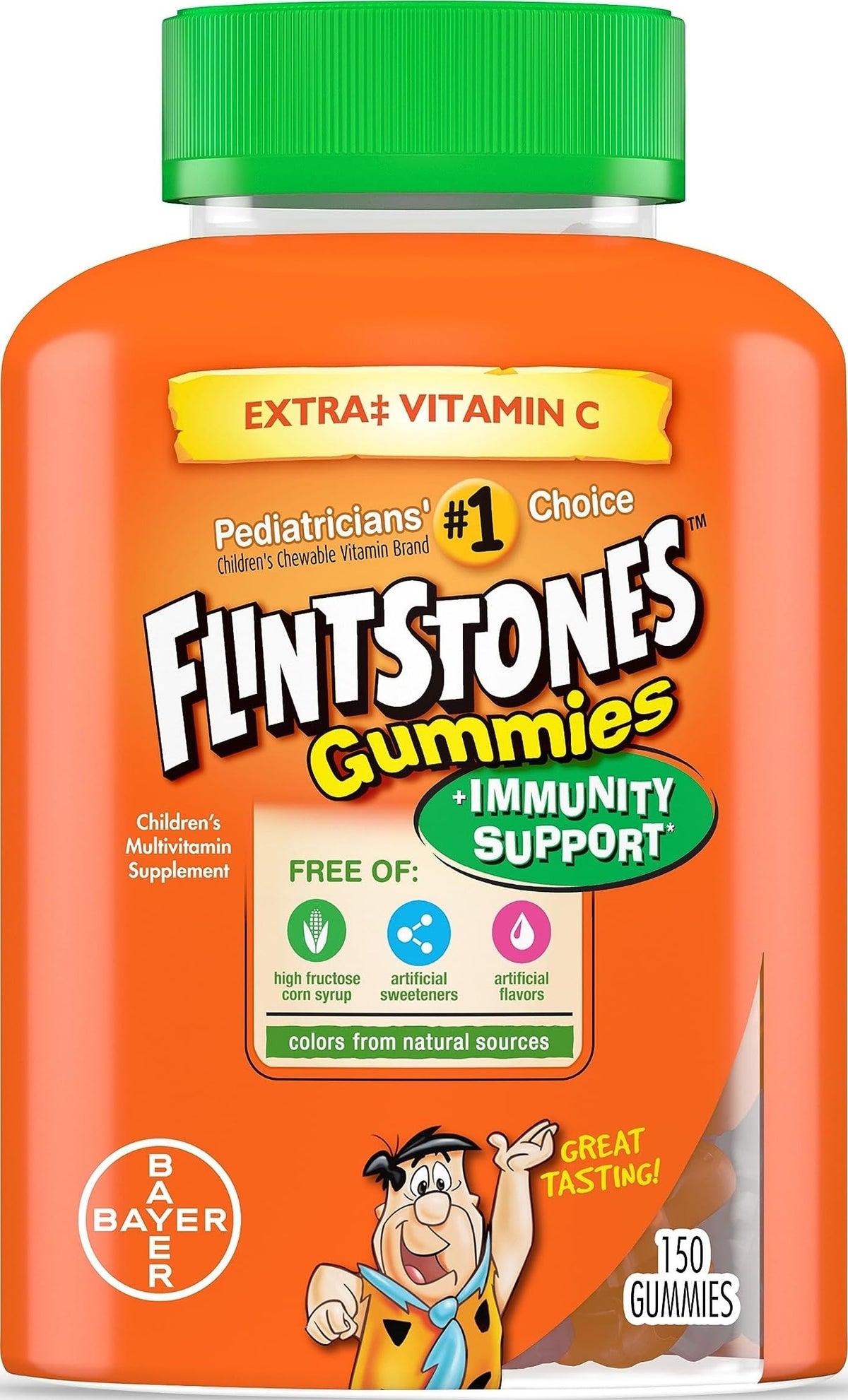 Flintstones Gummies Multivitamines Enfants 150 gummies saveur orange