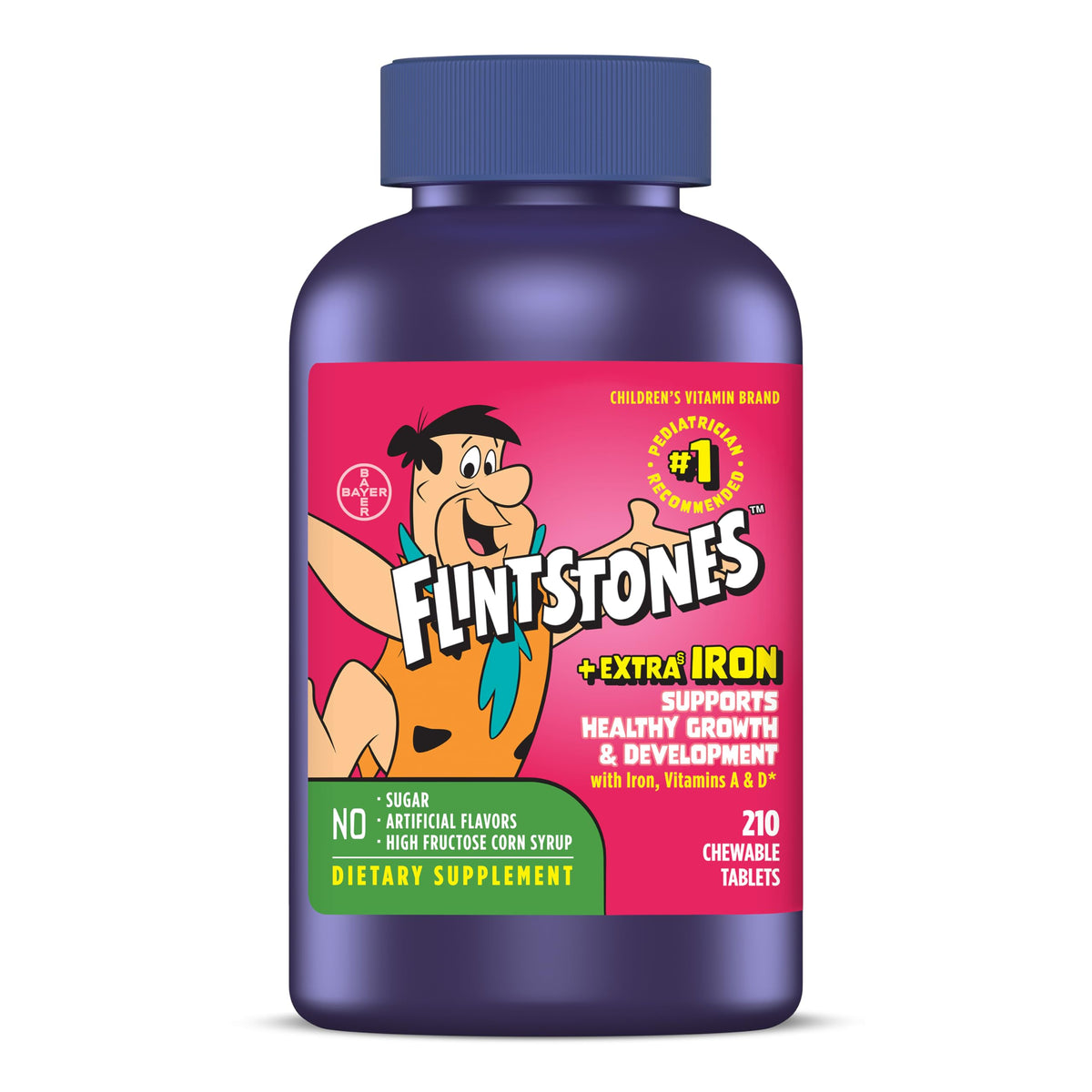 Flintstones Multivitamines Comprimés Mâcher Enfants boîte vue de face