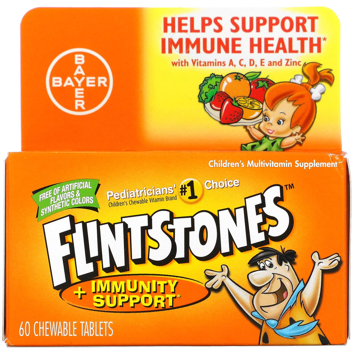Flintstones Multivitamines Gout Fruits 60 Comprimés, emballage avant