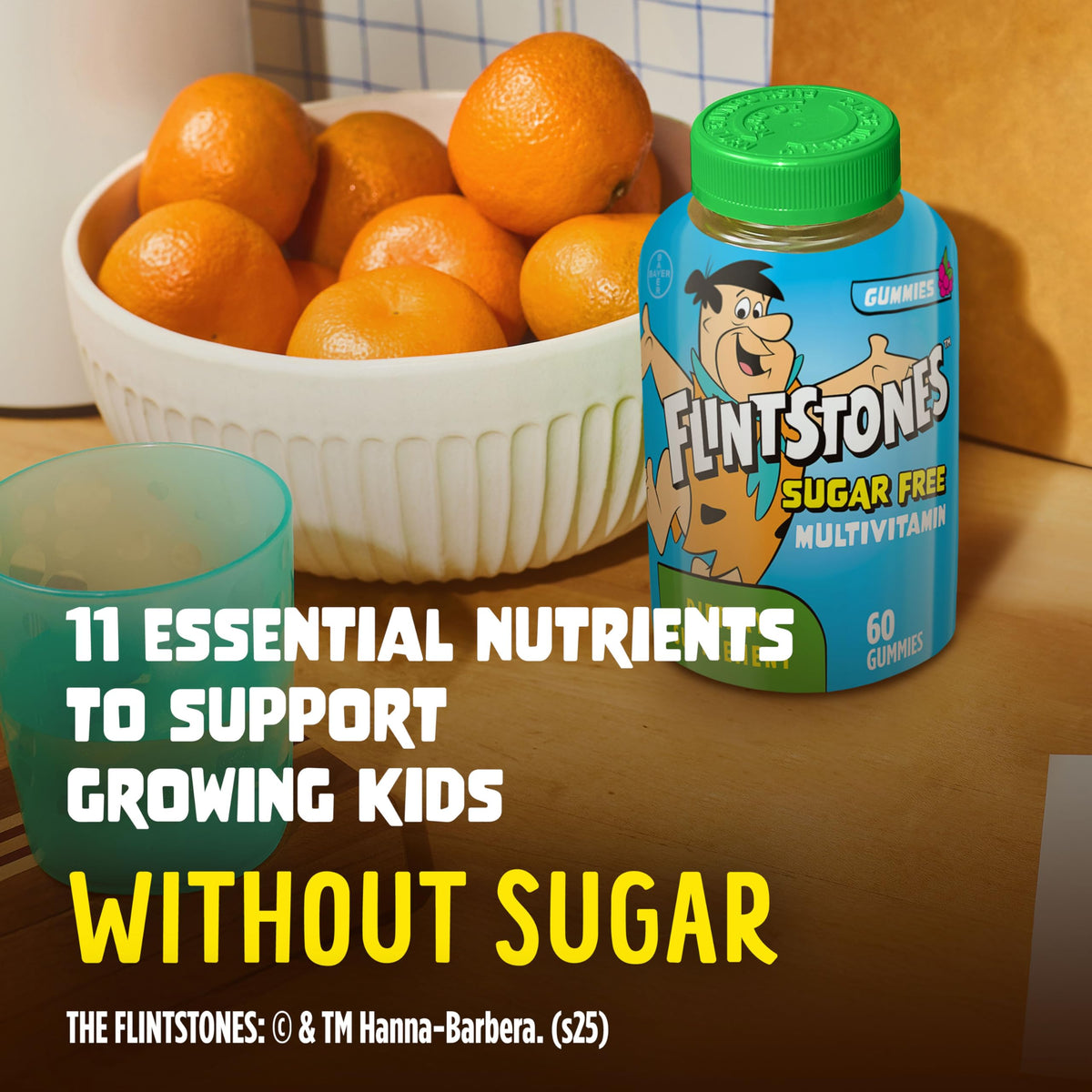 Flintstones Multivitamines gummy sans sucre avec goût framboise