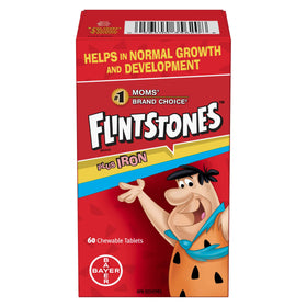 Flintstones Multivitamines Plus Fer 60 comprimés à mâcher, emballage avant
