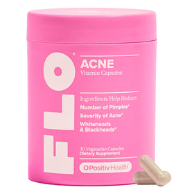 FLO Acné d'O Positiv, capsules blanches en bouteille