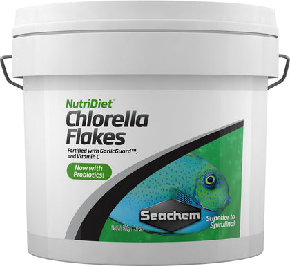 Flocons de Chlorelle NutriDiet de Seachem, 500g, vue avant du paquet
