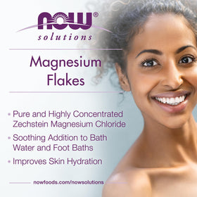 Flocons de magnésium NOW Foods, utilisation dans un bain