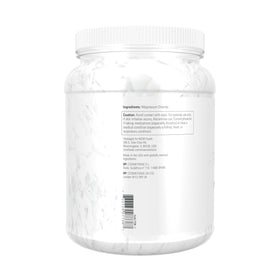 Flocons de magnésium NOW Foods, vue arrière du paquet avec informations nutritionnelles