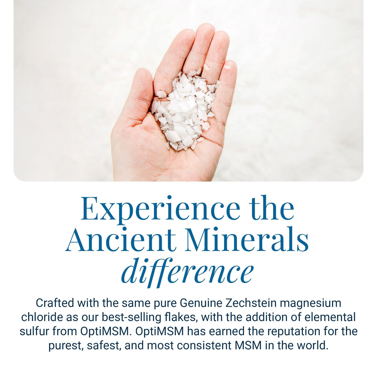 Flocons de magnésium Ultra Ancient Minerals dans un bol