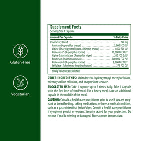 Flora Enzymes daily Quotidiennes 60 Capsules Végétales vue arrière