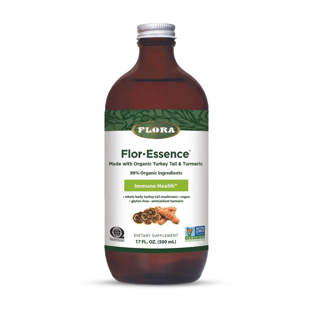 Flora Flor-Essence 500ml bouteille en verre avec étiquette