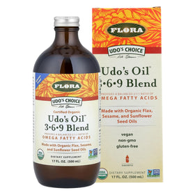 Flora Huile Udo's Omega 3-6-9 bouteille en verre de 500 ml