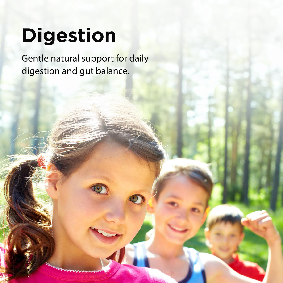 Flora Probiotique Enfants, présentation avec des éléments naturels